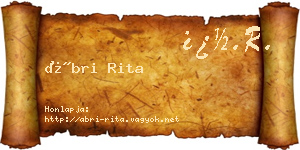 Ábri Rita névjegykártya