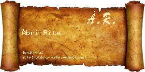 Ábri Rita névjegykártya
