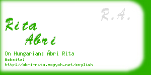 rita abri business card