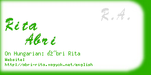 rita abri business card